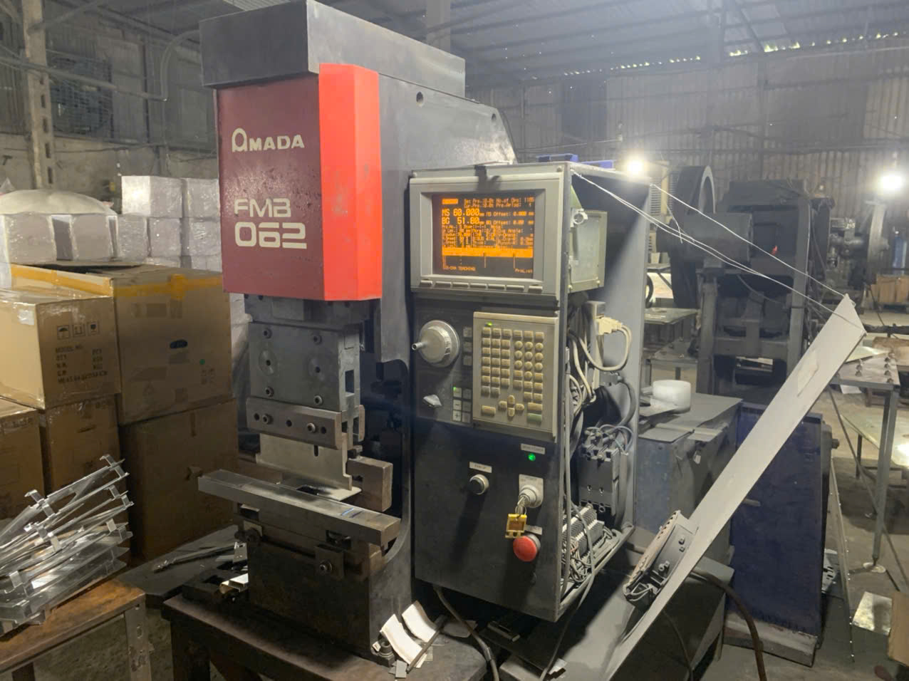 Press brake forming sheet metal at Vinh Loc Metal Mechanical And Electrical Import Export Trading Production, a DEWIN-verified Vietnamese supplier facility