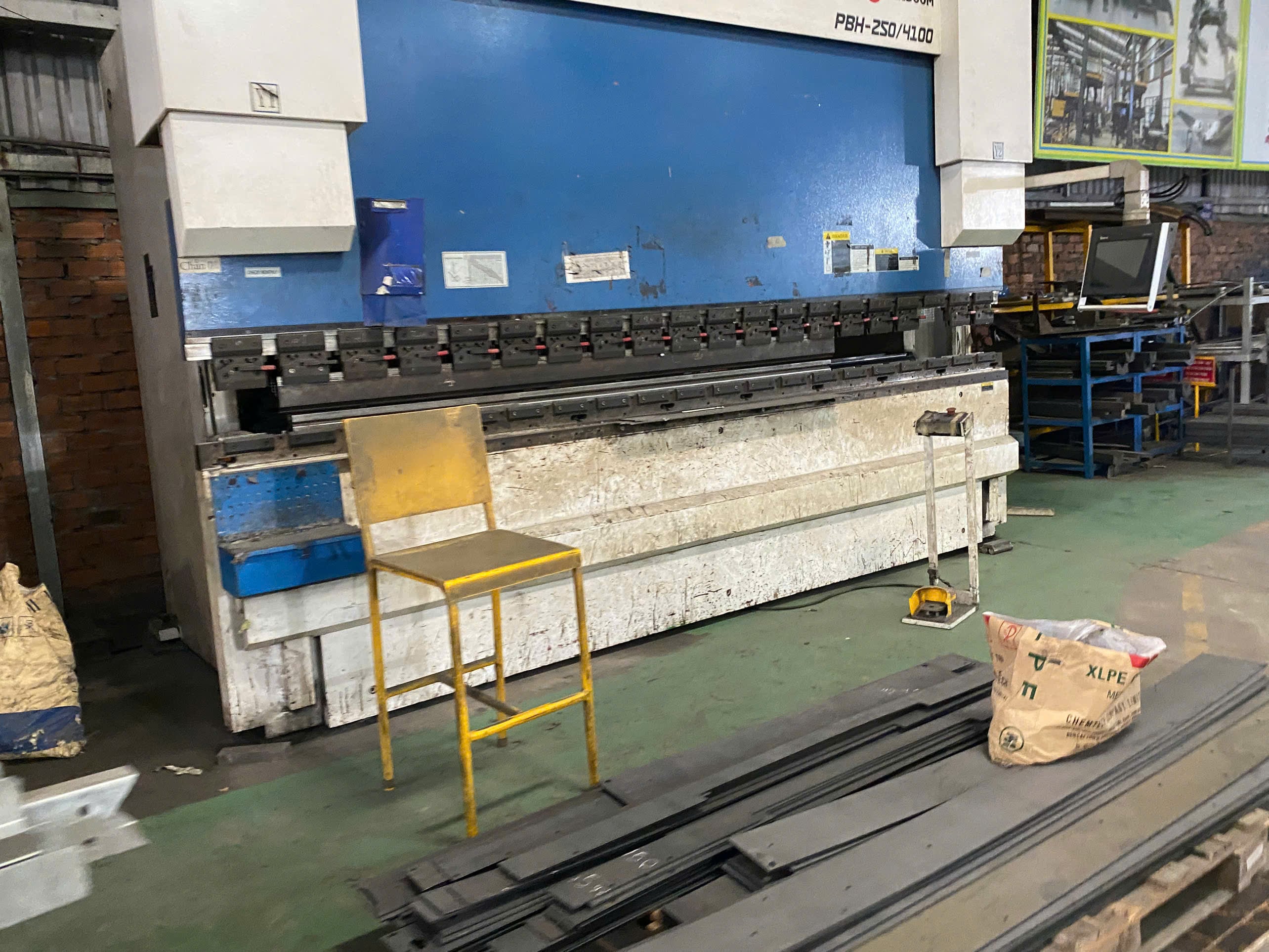 Press brake forming sheet metal at Ntp Group, a DEWIN-verified Vietnamese supplier facility