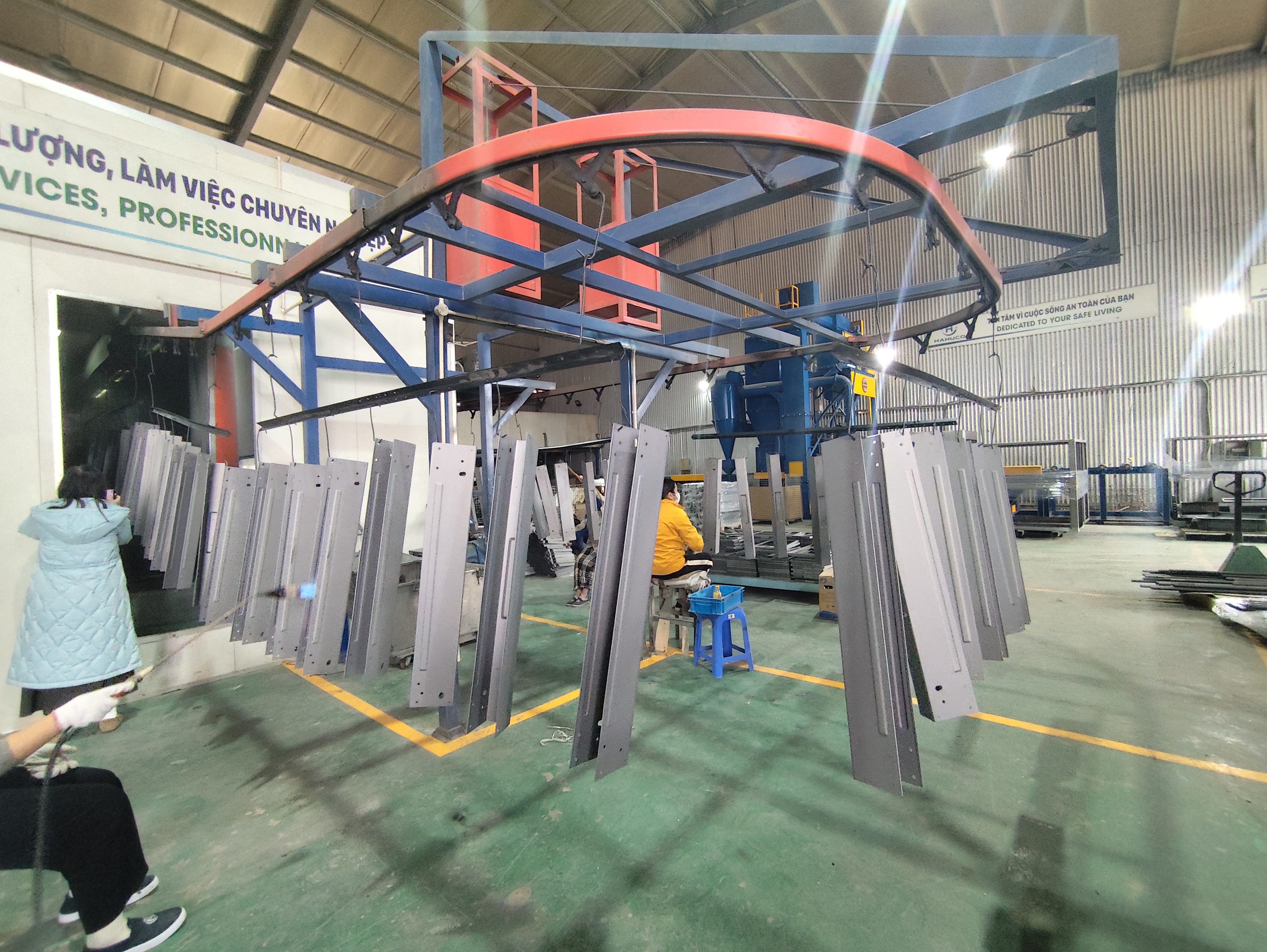 Coating and finishing line at Hahuco Viet Nam, a DEWIN-verified Vietnamese supplier facility