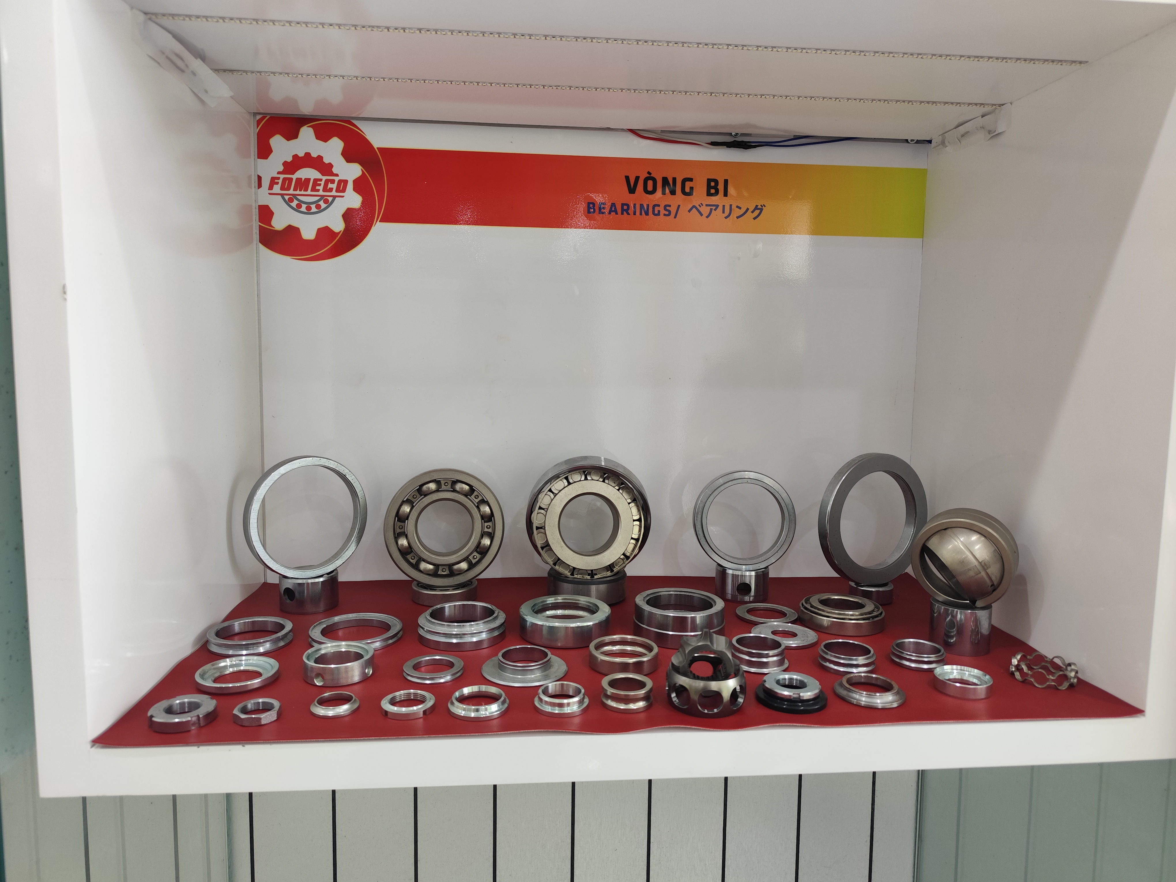 Finished parts at Pho Yen Mechanical, a DEWIN-verified Vietnamese supplier facility