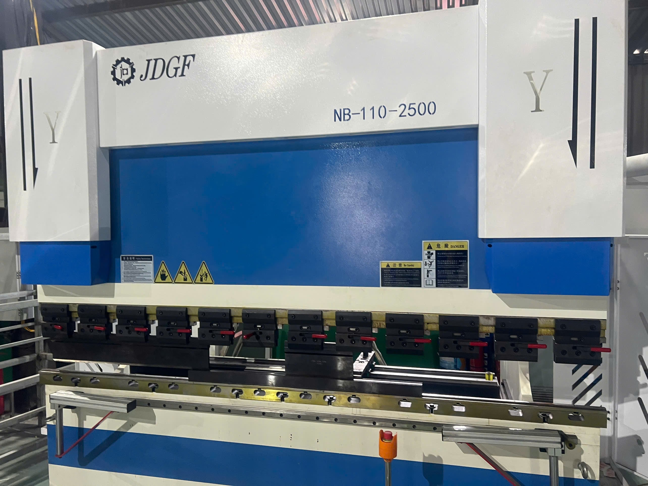 Press brake forming sheet metal at Tbd Casting, a DEWIN-verified Vietnamese supplier facility